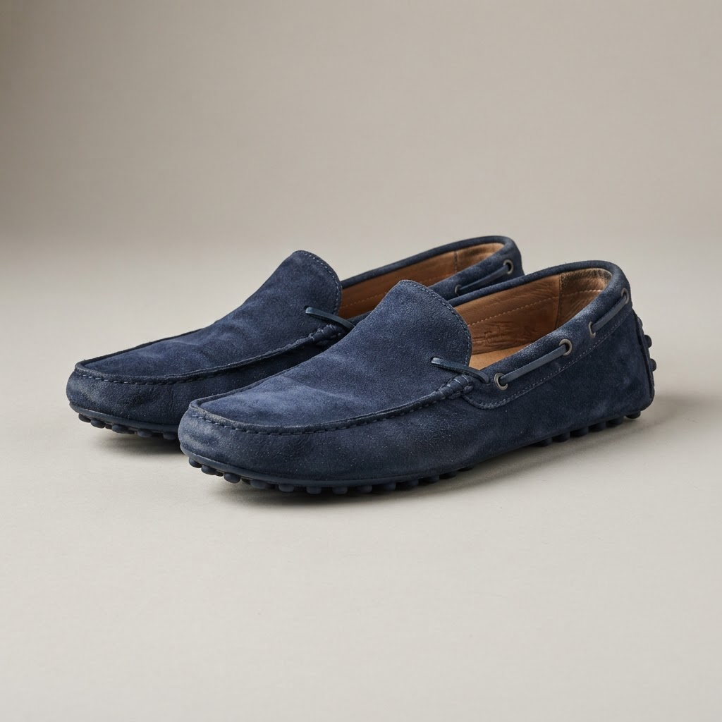 Tod's Gommino Driving Loafers in Navy suede