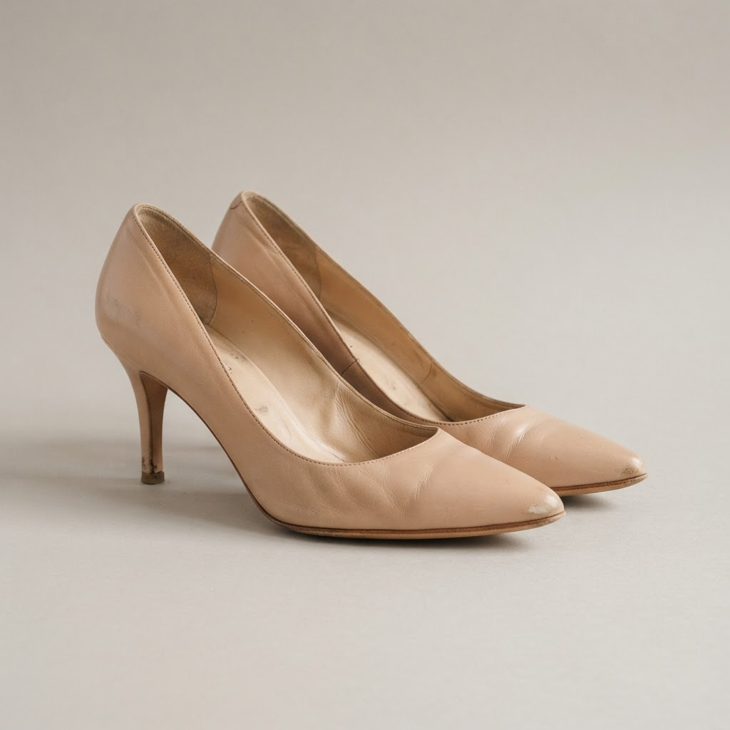 Jimmy Choo Romy 85 in Nude leather